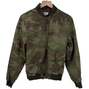 Wallace & Barnes J. Crew Camouflage Bomber Jacket‎ Extra Small